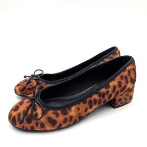 Steve Madden Cherish Leopard Genuine Calf Hair Pump Women's Brown Sz US5.5M EU36